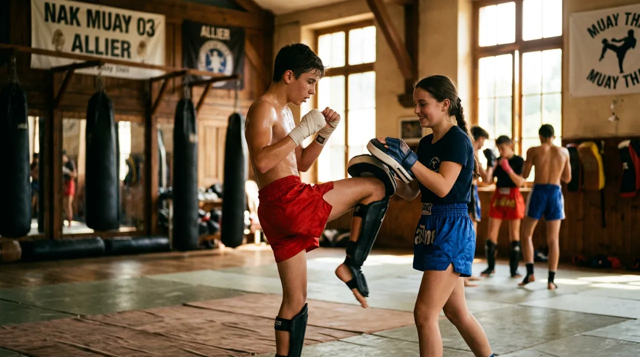 Séance d'entraînement collectif de Muay Thaï organisée par NAK MUAY 03